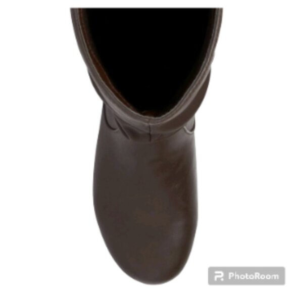 NWOB Journee Collection Brown Knee High WIDE CALF Flat Riding Boots Women's 8.5 - Picture 4 of 6